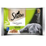 SHEBA sachet 13x4x85g Fine Flakes in Jelly - nourriture humide pour chats en gelée (avec poisson blanc, avec saumon, avec dinde, avec poulet) + gamelle gratuite