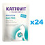 KATTOVIT Feline Diet Gastro Aliments humides à base de canard et de riz pour les chats souffrant de problèmes gastriques 24x85 g