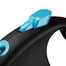 FLEXI Laisse automatique Black Design XS Corde 3m Bleu