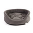 FERA Lit pour chien ovale avec coussin 53x44x16 cm gris