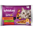 WHISKAS Adult sachet 4 x 85 g Collection de nourriture humide pour chats Countryside Flavours en morceaux de sauce avec de l'agneau, du poulet et des carottes, du bœuf et de la volaille.