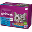 WHISKAS Fish Snacks poisson blanc, cabillaud, saumon, thon en gelée 12x85g
