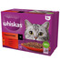 WHISKAS Adult sachet 12 x 85 g Classic Meals nourriture humide pour chats en morceaux en sauce avec bœuf, poulet, agneau, volaille