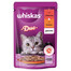 WHISKAS Adult sachet 85 g de nourriture humide pour chats en gelée avec du bœuf et de la volaille