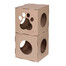 CARTON+ PETS Twins Deux niches modulaires en carton pour chats