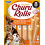 INABA Churu Rolls Chicken Aliment humide avec garniture crémeuse au poulet 8x12g