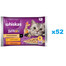WHISKAS Adult Creamy Variations - Nourriture humide en sauce avec poulet et légumes ou agneau et dinde pour chats adultes - sachet 52x85g