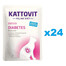 KATTOVIT Feline Diet Diabetes Salmon Aliments humides au saumon pour chats diabétiques 24x85 g