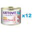 KATTOVIT Feline Diet Renal Nourriture humide au poulet pour les chats souffrant de problèmes rénaux 12x185 g