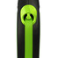 FLEXI Laisse réfléchissante & automatique New Neon M Sangle 5m Vert/Noir
