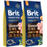 BRIT Premium By Nature Junior Medium M - Poulet pour chiots de races moyennes - 2 x 15 kg