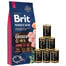 BRIT Premium By Nature Junior Large L - Nourriture avec poulet pour chiots de grandes races - 15 kg + nourriture humide avec volaille 6x1240 g