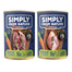 SIMPLY FROM NATURE Nourriture humide pour chiens au faisan avec carottes + canard avec carottes 400 g x 12 conserves