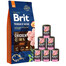 BRIT Premium By Nature Sport - Nourriture complète au poulet pour chiens ayant des besoins énergétiques élevés - 15 kg + nourriture humide avec dinde 6x400 g