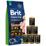 BRIT Premium By Nature Adult Extra Large XL - Poulet pour chiens adultes de très grandes races - 15 kg + nourriture humide avec volaille 6x1240 g