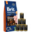 BRIT Premium By Nature Sport - Poulet pour chiens ayant des besoins énergétiques élevés - 15 kg + nourriture humide avec volaille 6x1240 g