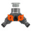 GARDENA OGS double valve avec filetage 1" et adaptateur 3/4