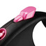 FLEXI Laisse automatique Black Design S sangle 5 m couleur rose
