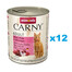 ANIMONDA Carny Adult boeuf dinde et crevettes 12 x 800 g