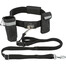 TRIXIE Ceinture de hanche avec laisse, noir
