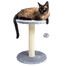 KATIDO Griffoir avec lit pour chat 47 cm gris-bleu