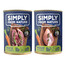 SIMPLY FROM NATURE - Nourriture humide pour chiens au faisan avec carottes + canard avec carottes - 400 g x 12 conserves