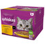 WHISKAS Adult Poultry Piece in sauce 24x85 g pieces avec poulet, canard, volaille, dinde pour chats adultes