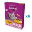 WHISKAS Adult 6x300 g nourriture sèche complète avec du poulet délicieux pour les chats adultes