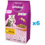 WHISKAS Junior 6x1,4 kg nourriture sèche complète pour chatons avec du poulet délicieux