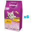 WHISKAS Adult 6x1,4 kg nourriture sèche complète pour chats adultes avec du poulet délicieux