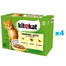KITEKAT Festin de volaille 48x85 g Aliment complet humide pour chats adultes à base de poulet, dinde et volaille en gelée