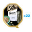 SHEBA Sauce Collection tray 22x85 g aliment complet humide pour chats adultes morceaux avec veau en sauce