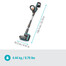GARDENA Brosse rechargeable pour terrasses avec batterie AquaBrush Patio 03/18V P4A