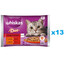 WHISKAS Adult sachet 52x85g Classic kits nourriture humide pour chats en morceaux avec du bœuf et de la volaille, de l'agneau et du canard.