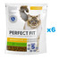 PERFECT FIT Sensitive 1+ 6x750 g Croquettes complètes pour chats adultes riches en dinde