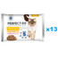 PERFECT FIT Sensitive 1+  52x85 g Aliment complet humide pour chats adultes, en sauce au poulet, avec du saumon