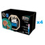 SHEBA Classics Fish Flavours trays 32x85g nourriture complète humide pour chats adultes en terrine avec saumon, poisson blanc et carottes, thon et légumes, cabillaud