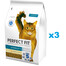 PERFECT FIT Sterile 1+ Croquettes complètes pour chats adultes, riches en poulet 3x2,8 kg