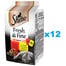 SHEBA sachet 72x50g Fresh & Fine nourriture complète humide pour chats adultes en sauce avec bœuf, poulet
