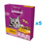 WHISKAS Senior 5x800g nourriture sèche avec du poulet délicieux pour les chats âgés