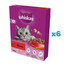 WHISKAS Adult 6x300g croquettes pour chat avec du délicieux boeuf
