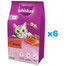 WHISKAS Adult 6x1,4 kg nourriture sèche complète pour chats adultes avec du bœuf délicieux
