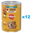 PEDIGREE Adult 12x400g - avec du poulet et des carottes en gelée