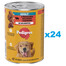 PEDIGREE Adult boîte 24x400g aliment complet humide pour chiens adultes avec bœuf en gelée