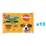 PEDIGREE Sélection de saveurs en sauce 52x100g nourriture humide pour chiens adultes bœuf et agneau, dinde et carottes