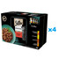 SHEBA Selection Juicy Flavours sachets 48x85g nourriture complète humide pour chats adultes en sauce avec poulet et bœuf, poulet, agneau, canard et dinde