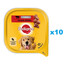 PEDIGREE Adult tray 10x300 g nourriture humide pour chiens avec bœuf et foie en mousse