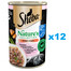 SHEBA 12x400 g Nature's Collection nourriture humide complète pour chats adultes avec saumon poêlé avec ignames et haricots verts en sauce