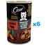 CESAR Natural Goodness en barquette de 6 x 400 g, riche en bœuf avec des carottes, des haricots verts et des herbes aromatiques