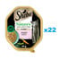 SHEBA Nature's Collection tray 22x85 g aliment complet humide pour chats adultes morceaux de saumon garnis de petits pois en sauce